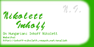 nikolett inhoff business card